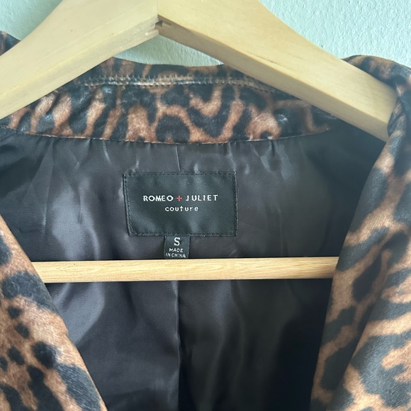 Romeo And Juliet Cheetah Print Motorcycle Jacket Size S - Picture 7 of 7
